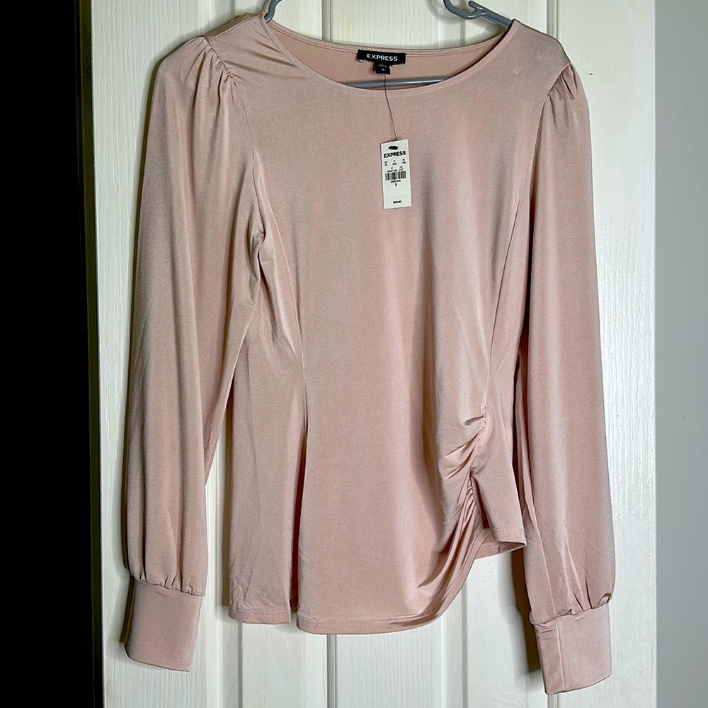 Express XS Puffed Shoulder Long sleeve Top